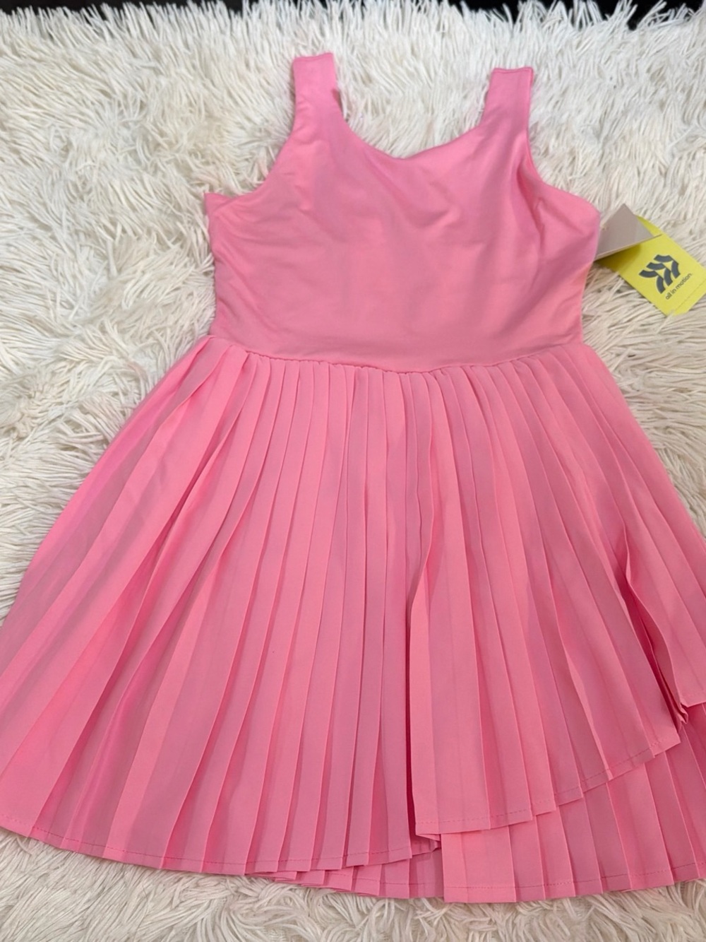 all in motion Pink Pleated Tank Dress for Girls